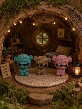 Crochet Mini Pocket Pal Bears
